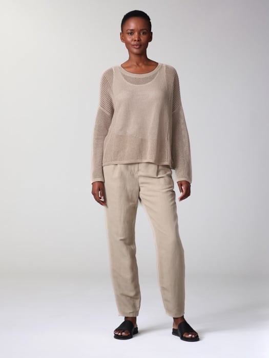 Linen Silk Twill Tapered Pant | EILEEN FISHER Linen Silk Twill Tapered Pant | EILEEN FISHER