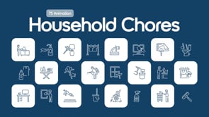 Household Chores Animated Icons, an Outline Icon by Prosymbols (Thumbnail 4 of 4)