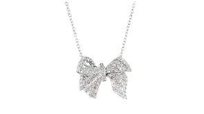 .50 ct. t.w. Diamond Bow Necklace in Sterling Silver