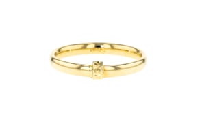 Italian 10kt Yellow Gold Diamond-Cut Station Ring