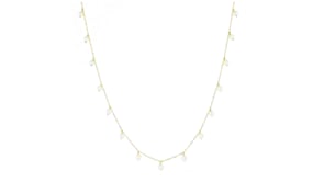 2.5-3mm Cultured Pearl Station Necklace in 10kt Yellow Gold