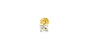 .10 ct. t.w. Diamond Clover Flat-Back Stud Earrings in 10kt Yellow Gold