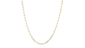 Italian 18kt Gold Vermeil Paper Clip Link Necklace