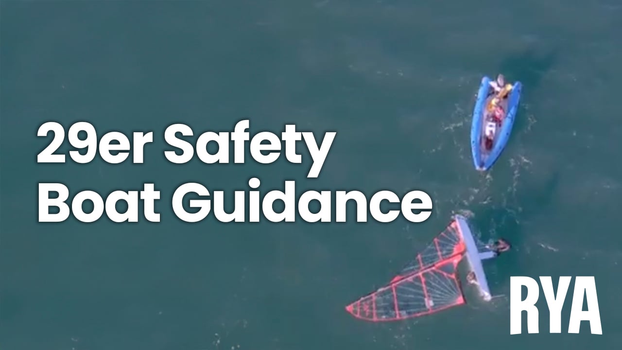 Two windsurfers on the water, featuring the caption 