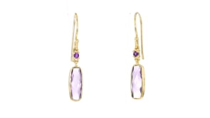 2.88 ct. t.w. Amethyst Drop Earrings in 18kt Gold Over Sterling