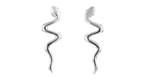 Italian Sterling Silver Snake Drop Earrings