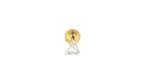 Pear-Shaped Lab-Grown Diamond Flat-Back Stud Earrings in 14kt Yellow Gold