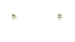 Pear-Shaped Lab-Grown Diamond Flat-Back Stud Earrings in 14kt Yellow Gold