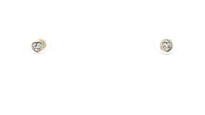 Heart-Shaped Lab-Grown Diamond Flat-Back Stud Earrings in 14kt Yellow Gold