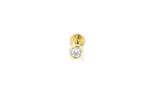 Round Lab-Grown Diamond Flat-Back Stud Earrings in 14kt Yellow Gold