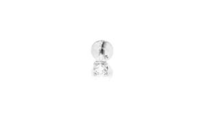Round Lab-Grown Diamond Flat-Back Stud Earrings in 14kt White Gold