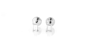 Baguette Lab-Grown Diamond Flat-Back Stud Earrings in 14kt White Gold
