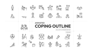 Animated Coping Skills Icons, an Outline Icon by Prosymbols (Thumbnail 4 of 4)