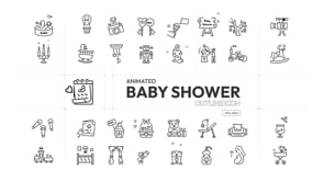 Baby Shower Animated Icons, an Outline Icon by Prosymbols (Thumbnail 4 of 4)