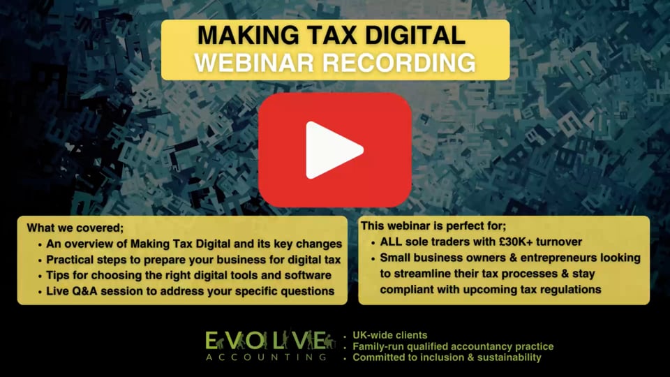 Making Tax Digital webinar recording - getting ready for 2026