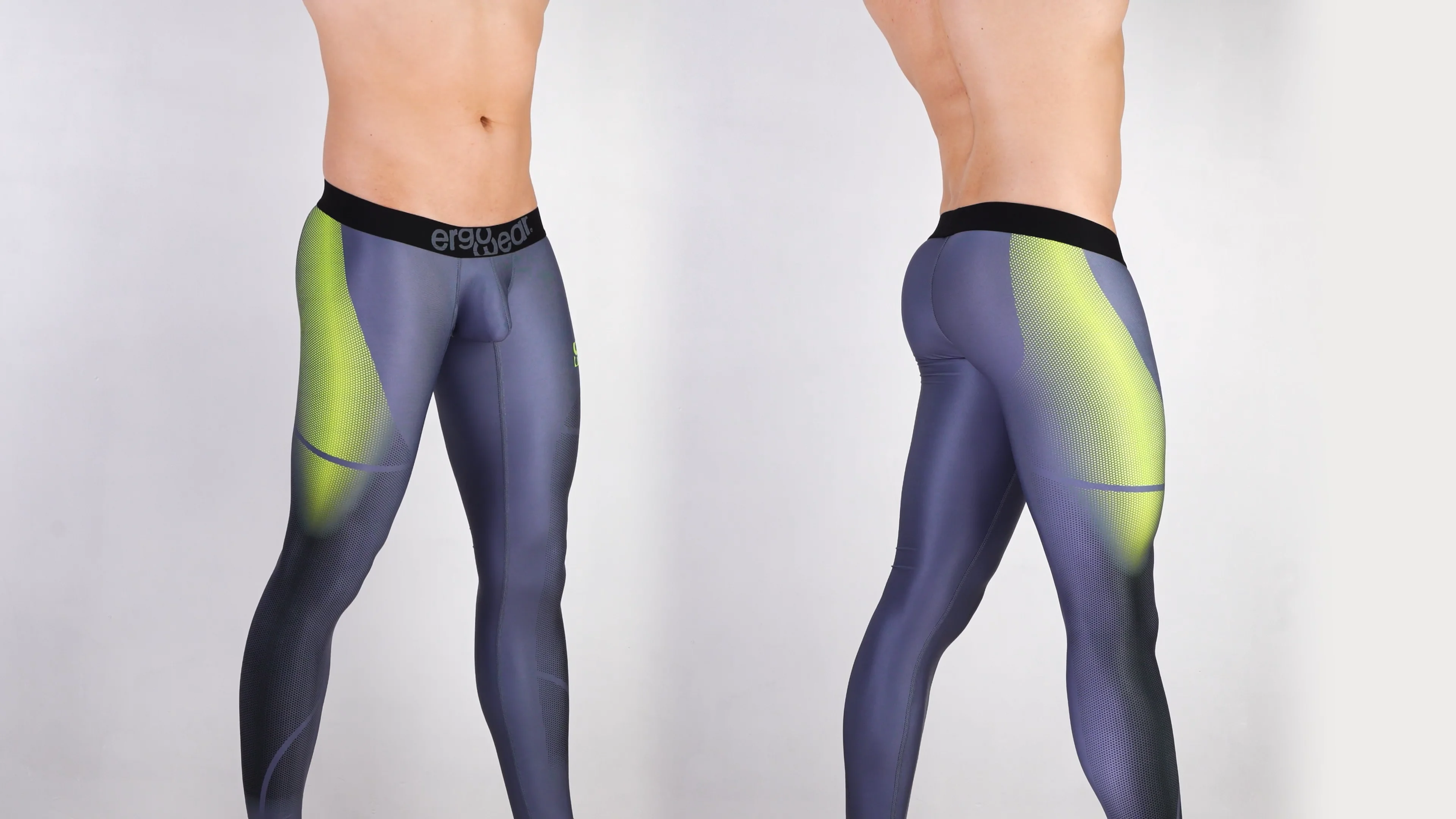 Pouch Leggings Grey/ Green | Ergowear