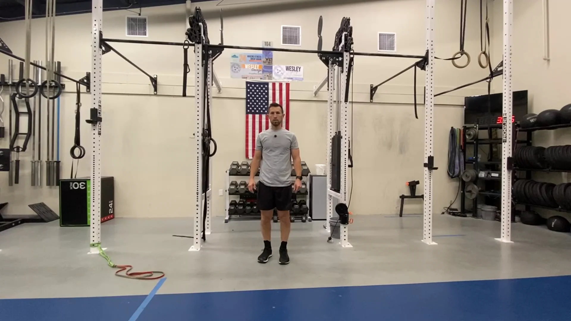 Single Leg Anterior Spiral RDL, Row and Double Arm Diagonal Overhead Press