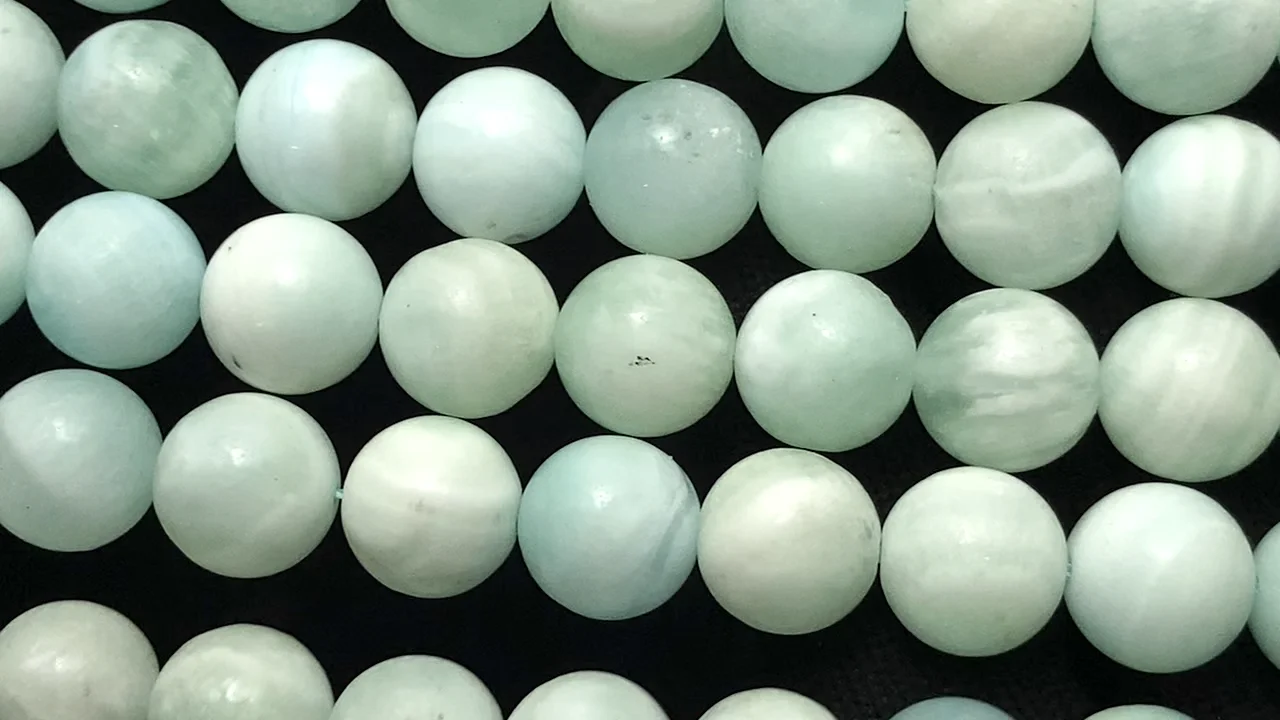 ブルーアラゴナイト ラウンド10.5mm 半連/1連｜天然石ビーズの卸問屋
