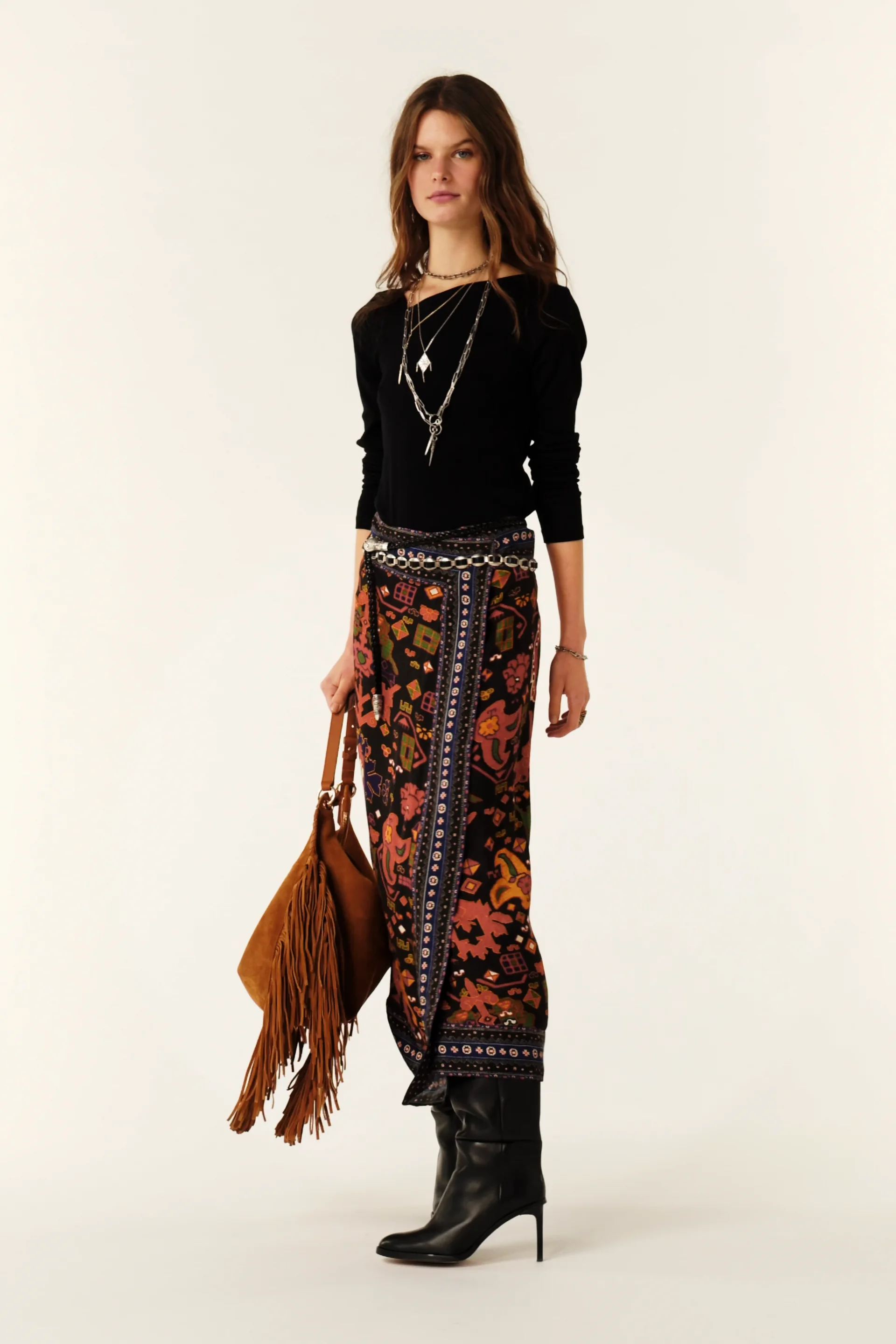 Wrap Skirt Varper Black // ba&sh US