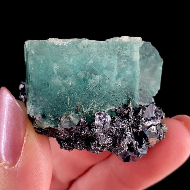 Fluorite (beautiful color) with Galena and Geocronite