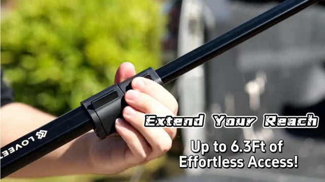 video Magnetically Mounted Cargo Grabber Reach Retriever Tool