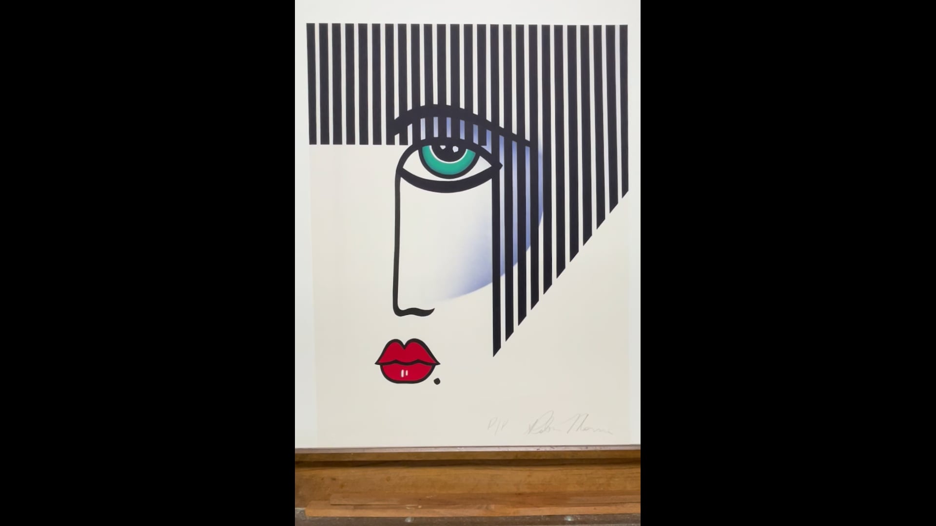 Robin Morris - NEW DECO Signed Lithograph Modern Art Deco Portrait