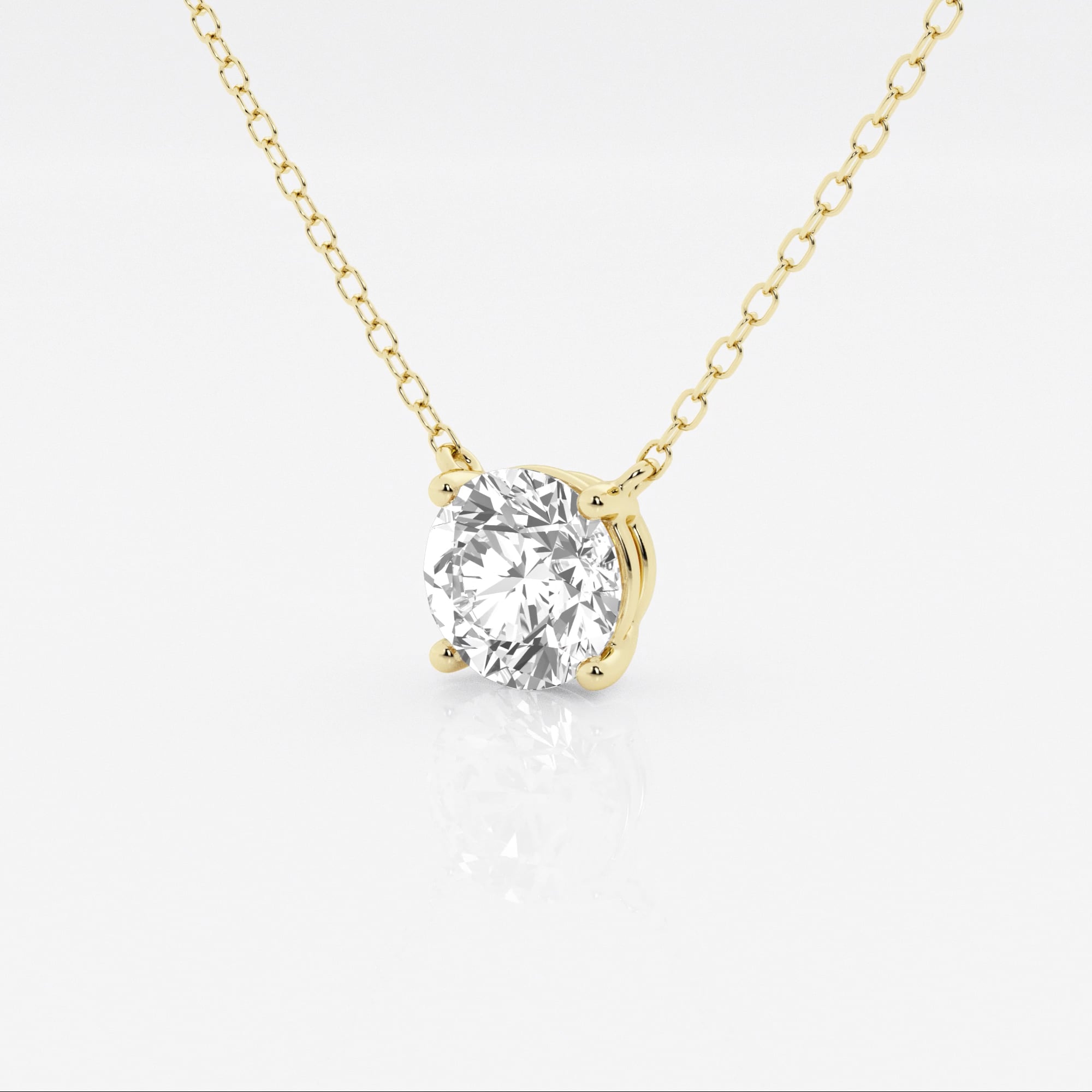 1 1/2 ctw Round Lab Grown Diamond Solitaire Pendant 14K
