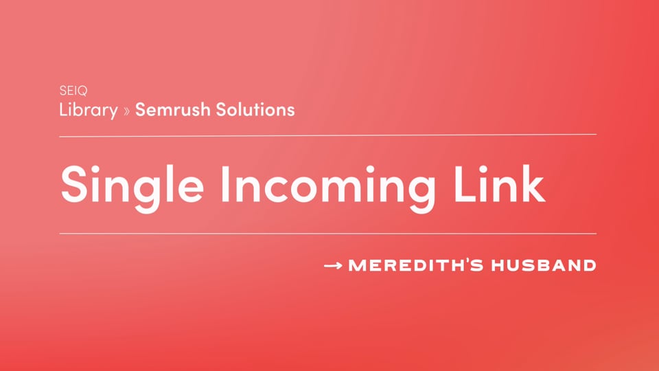 pages have only single incoming link
