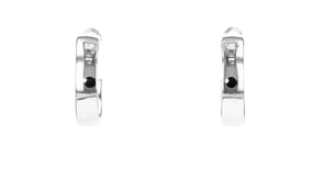 Italian 14kt White Gold Hoop Earrings