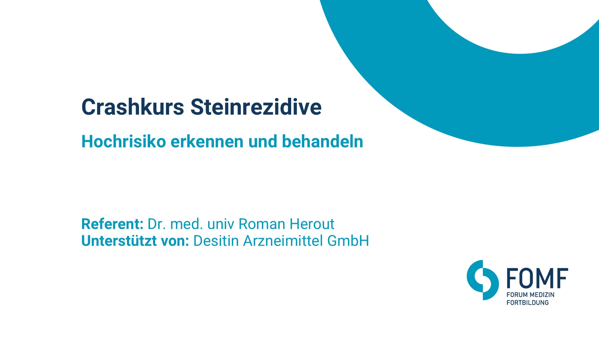 Crashkurs Steinrezidive – Hochrisiko erkennen und behandeln