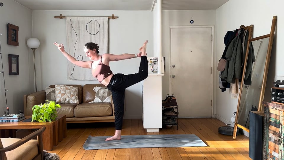 Let Go of the Day, a 15-minute evening yoga class with Haley Havelock