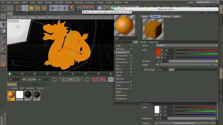 How to Setup And Use Sub Surface Scattering in Cinema 4D R13