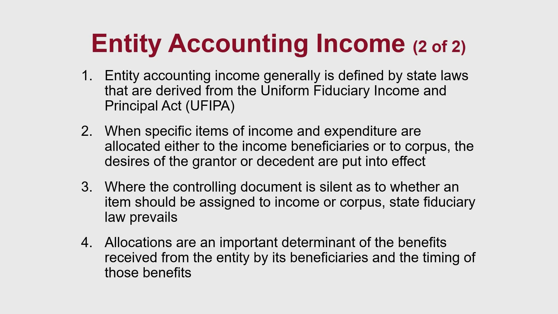 Login to view Trust and Estates Income