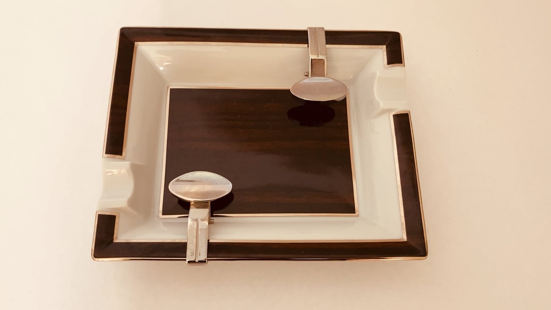 喫煙具・ライター Rare S.T Dupont Paris Cigar Ashtray Set! Rare S.T Dupont Paris Cigar Ashtray Set!