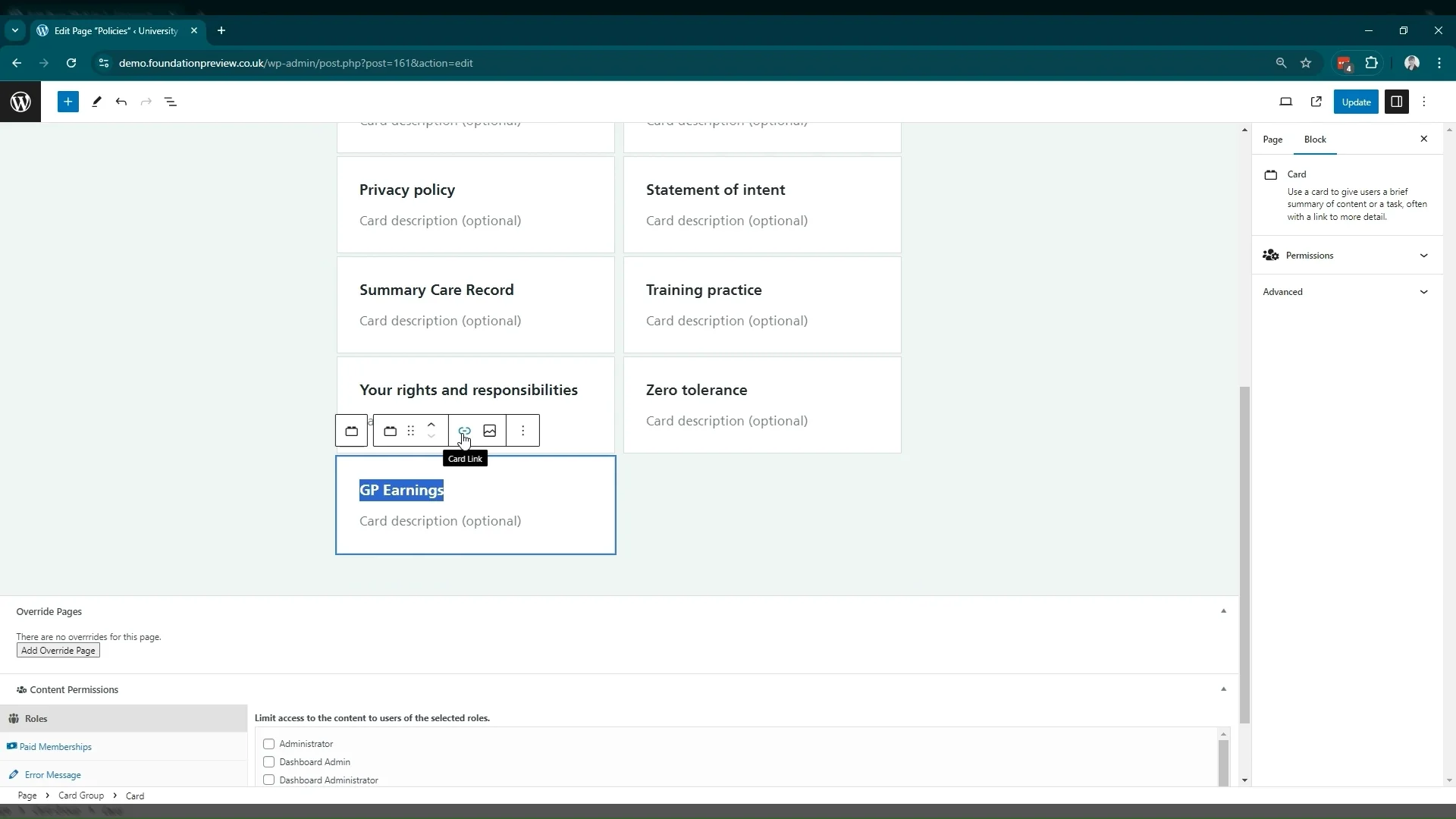 How to add, edit and remove content