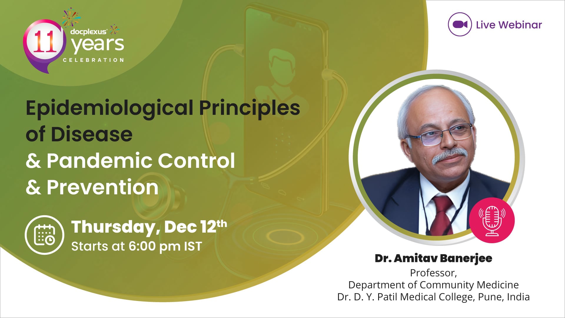 Epidemiological Principles of Disease & Pandemic Control & Prevention