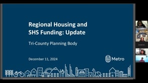 Supportive Housing Services Tri-County Planning meeting - December 11th, 2024 on Vimeo
