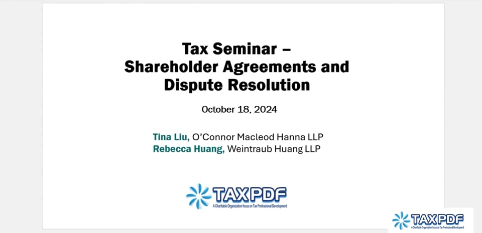 Shareholder Agreements and Disputes