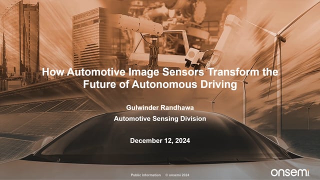 How automotive image sensors transform the future of autonomous driving