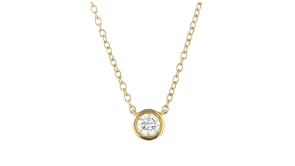 .15 Carat Bezel-Set Lab-Grown Diamond Necklace in 18kt Gold Over Sterling