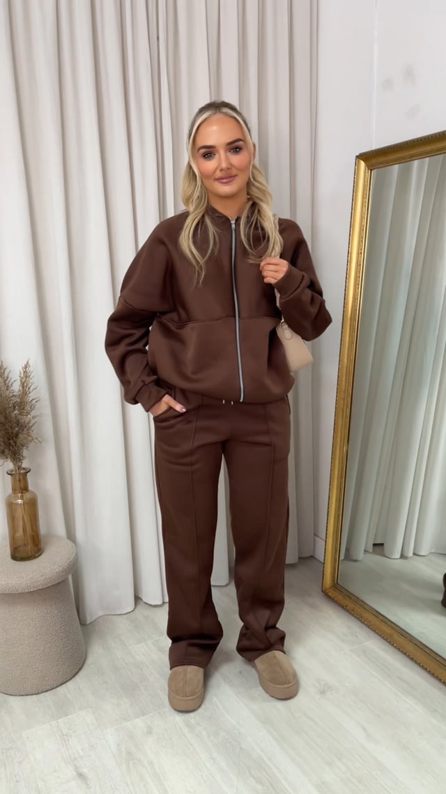 Ashlee Zip Bomber Jacket and Trouser Co-ord Set