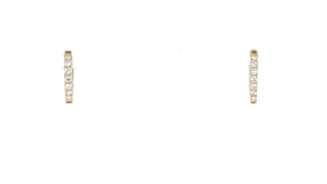 .15 ct. t.w. Lab-Grown Diamond Hoop Earrings in 18kt Gold Over Sterling