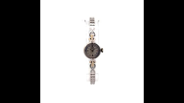 Vintage Mid-Century Tissot Ladies Watch in 14k White Gold
