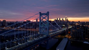 Benjamin Franklin Bridge - Dusk - 4K