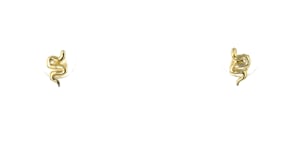 14kt Yellow Gold Petite Snake Flat-Back Stud Earrings