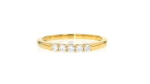 .20 ct. t.w. Lab-Grown Diamond Five-Stone Ring in 18kt Gold Over Sterling