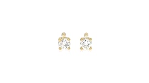 .10 ct. t.w. Lab-Grown Diamond Stud Earrings in 18kt Gold Over Sterling
