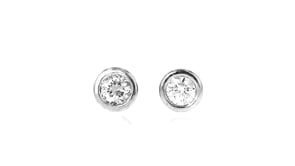 .20 ct. t.w. Bezel-Set Lab-Grown Diamond Stud Earrings in Sterling Silver