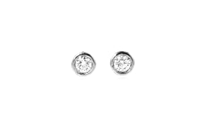 .10 ct. t.w. Bezel-Set Lab-Grown Diamond Stud Earrings in Sterling Silver