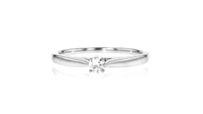 .15 Carat Lab-Grown Diamond Solitaire Ring in Sterling Silver